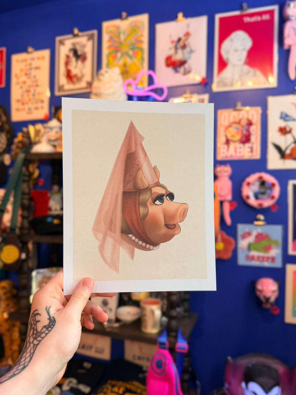 Princess Miss Piggy 8x10 Art Print