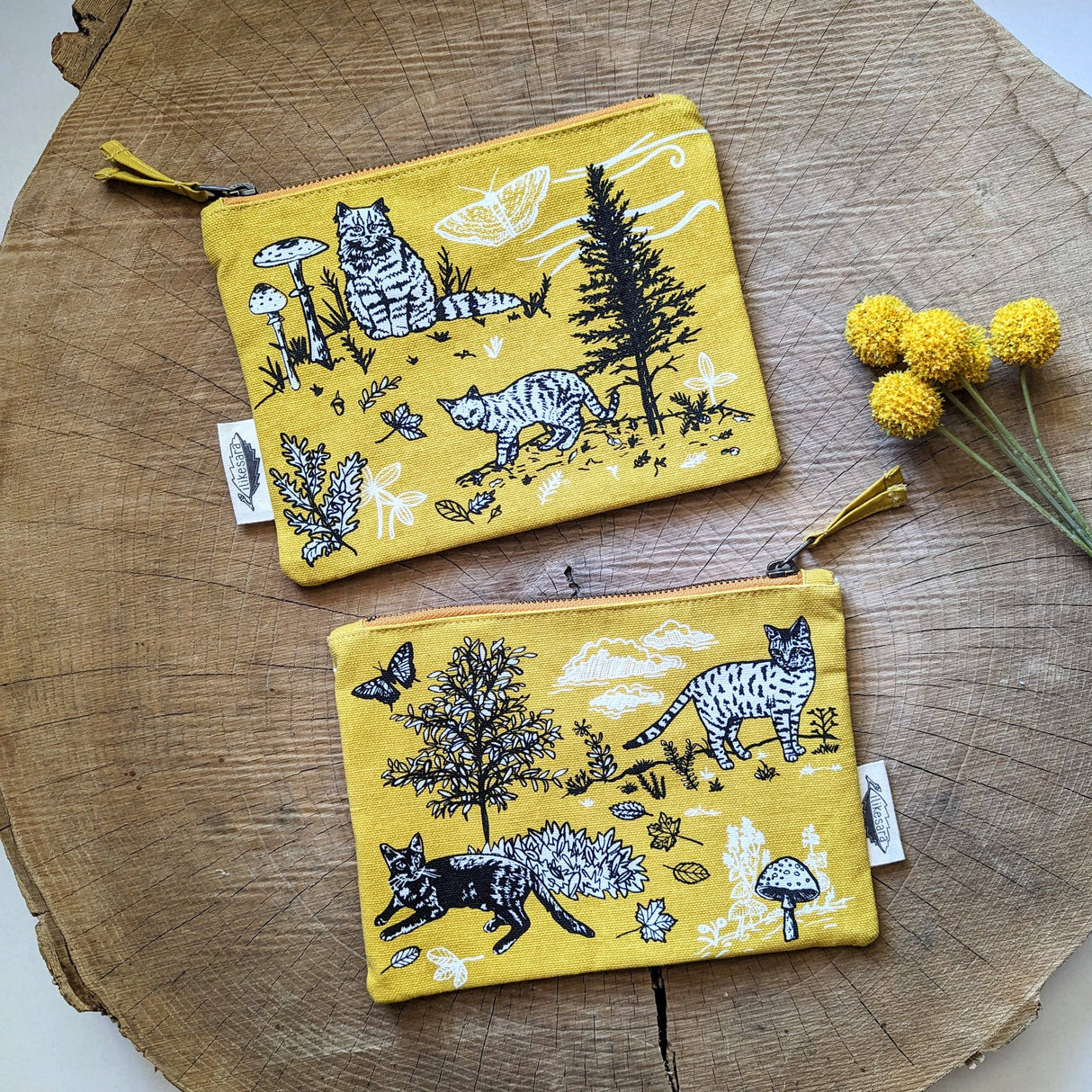 Outside Cats Zippered Pouch