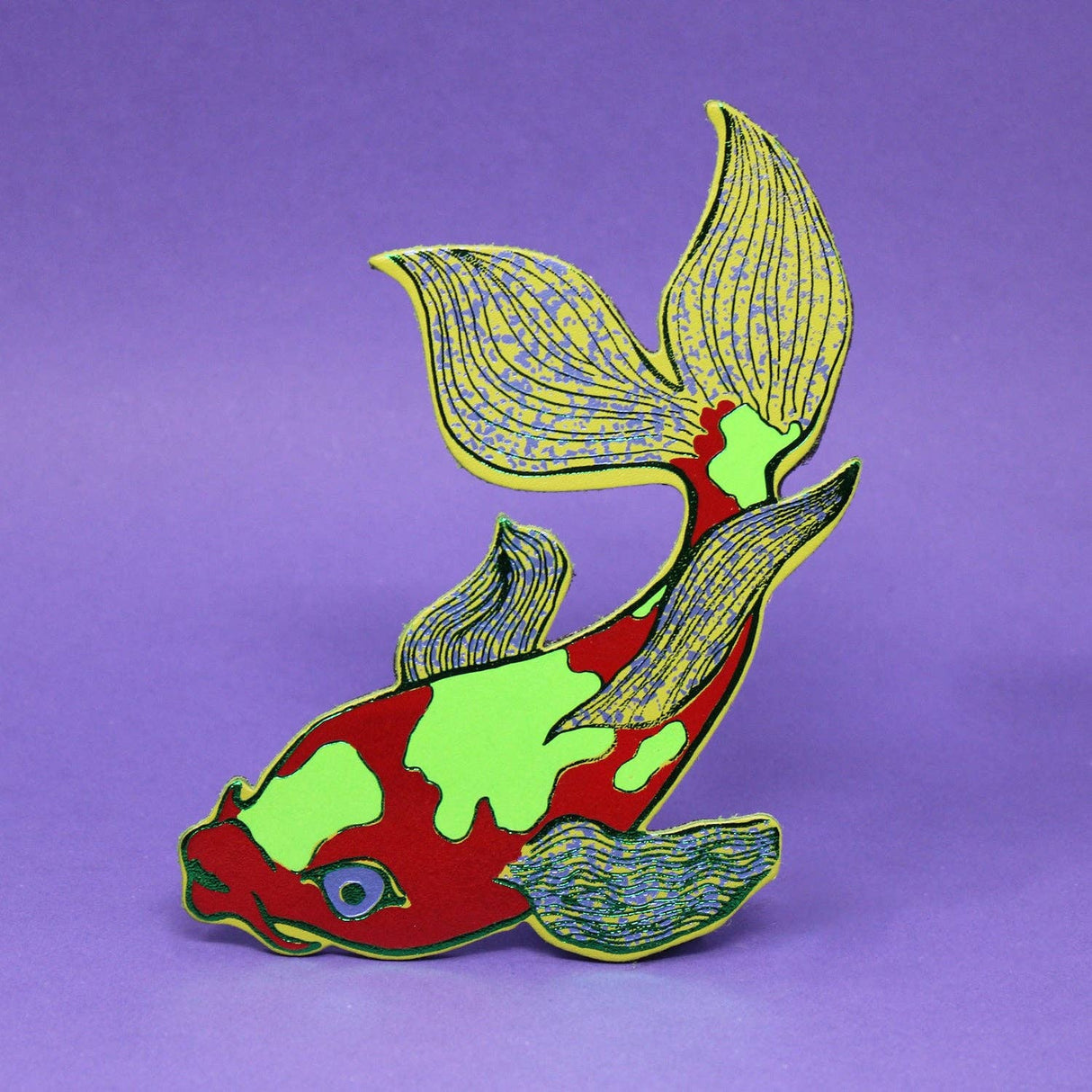Leather Fish Magnet