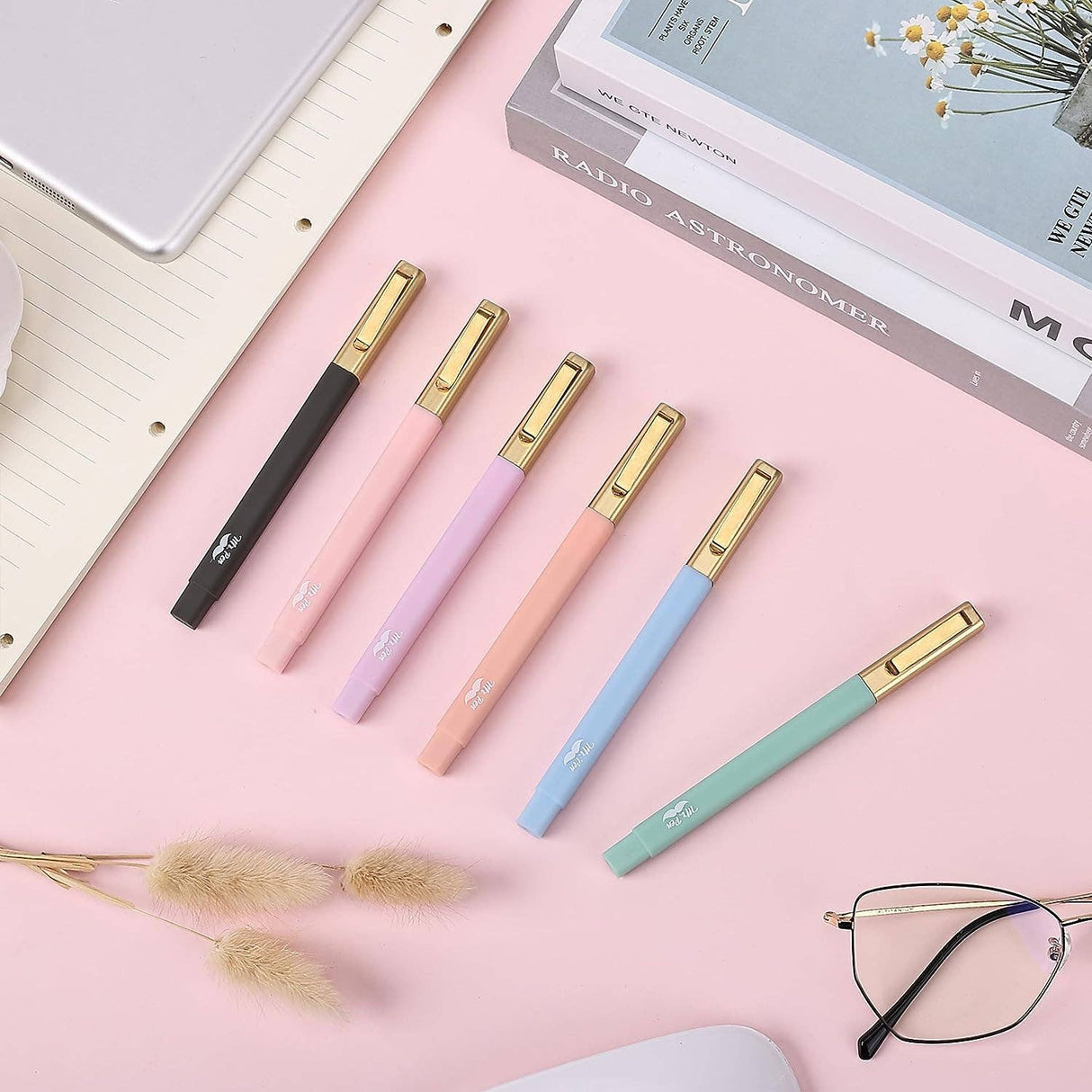 Aesthetic No Bleed Highlighters & Pens - 12 Pack