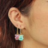 Cry Baby Psycho Teddies Earrings - Gold Statement Jewelry