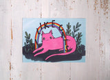 I Like Cats Rainbow Art Print