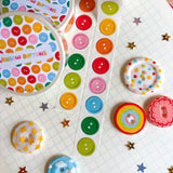 Rainbow Buttons Washi Tape