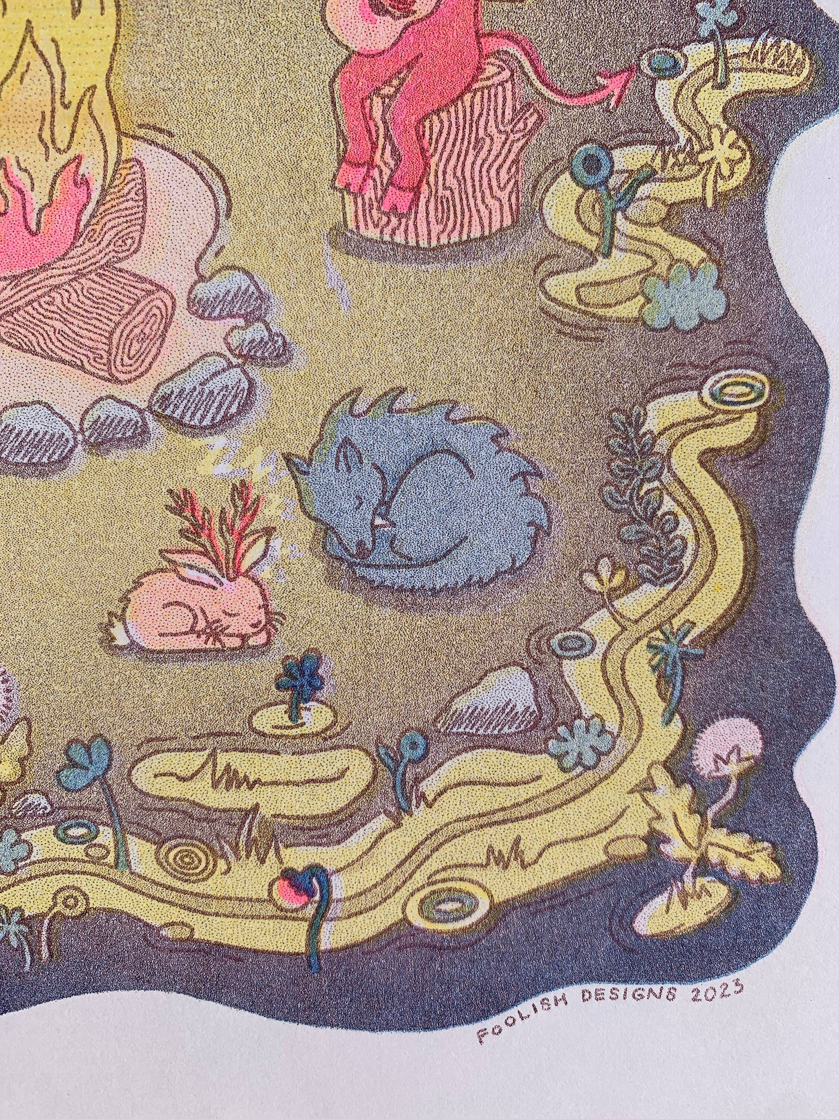 Camp Cryptid Risograph Print