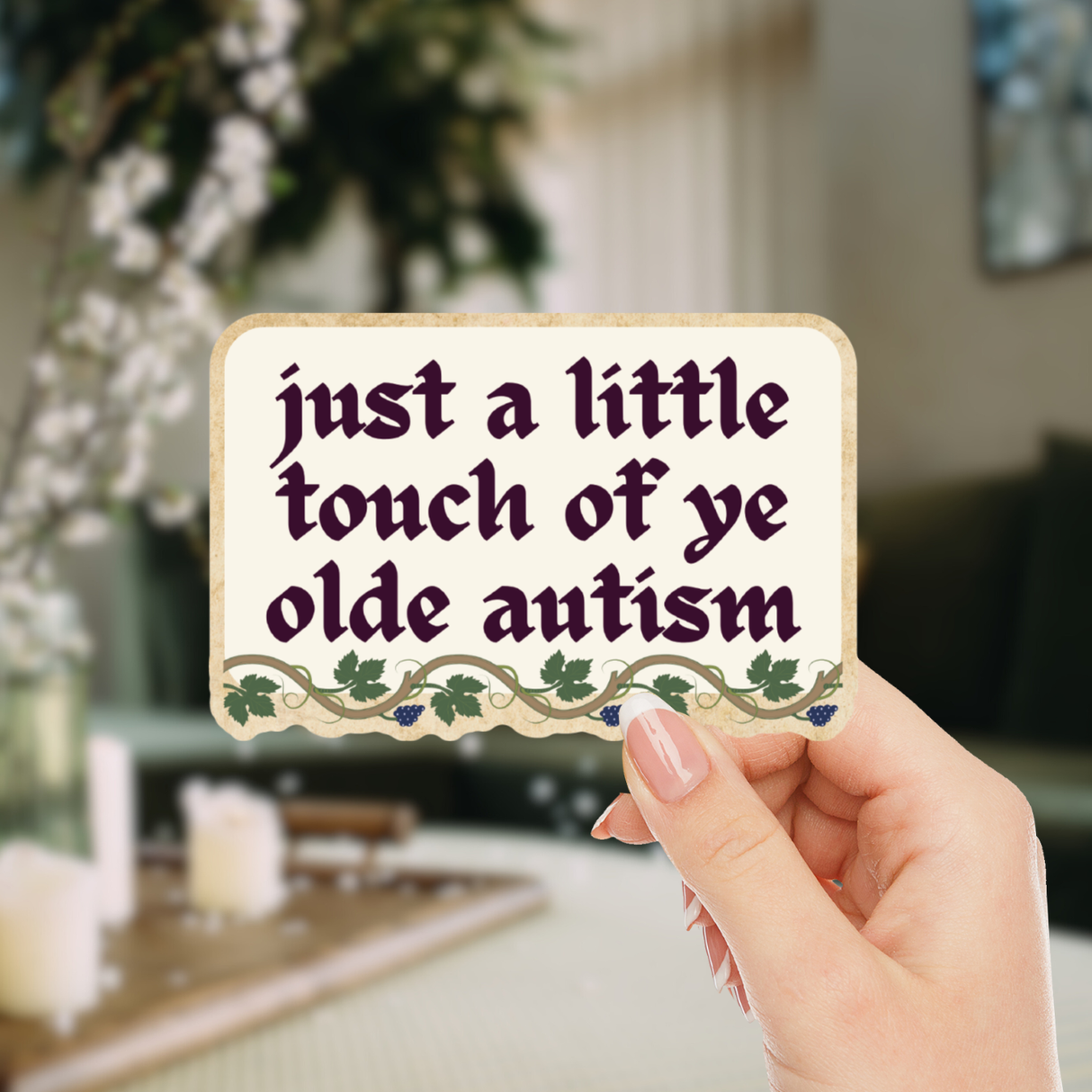 Ye Olde Autism Medieval Vinyl Sticker
