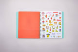 Undated Weekly Planner, Cherries and Strawberries Teal
