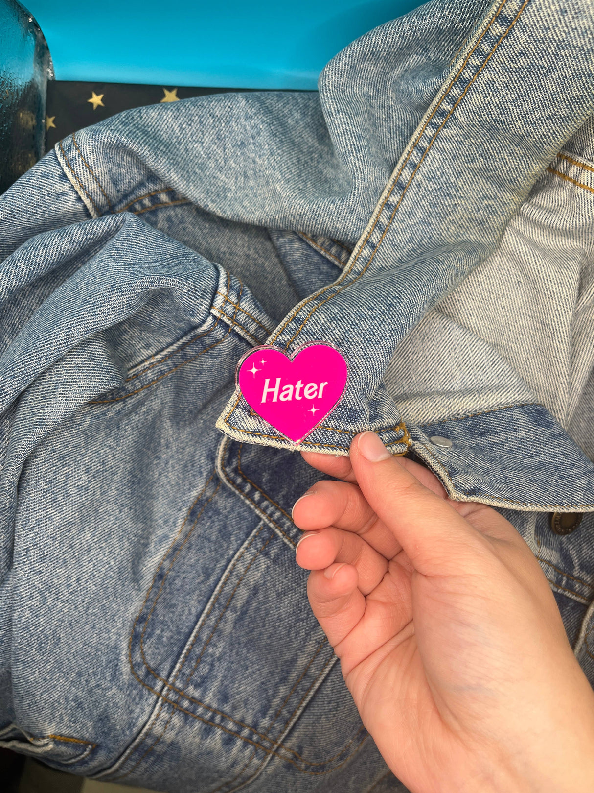 Hater Acrylic Pin