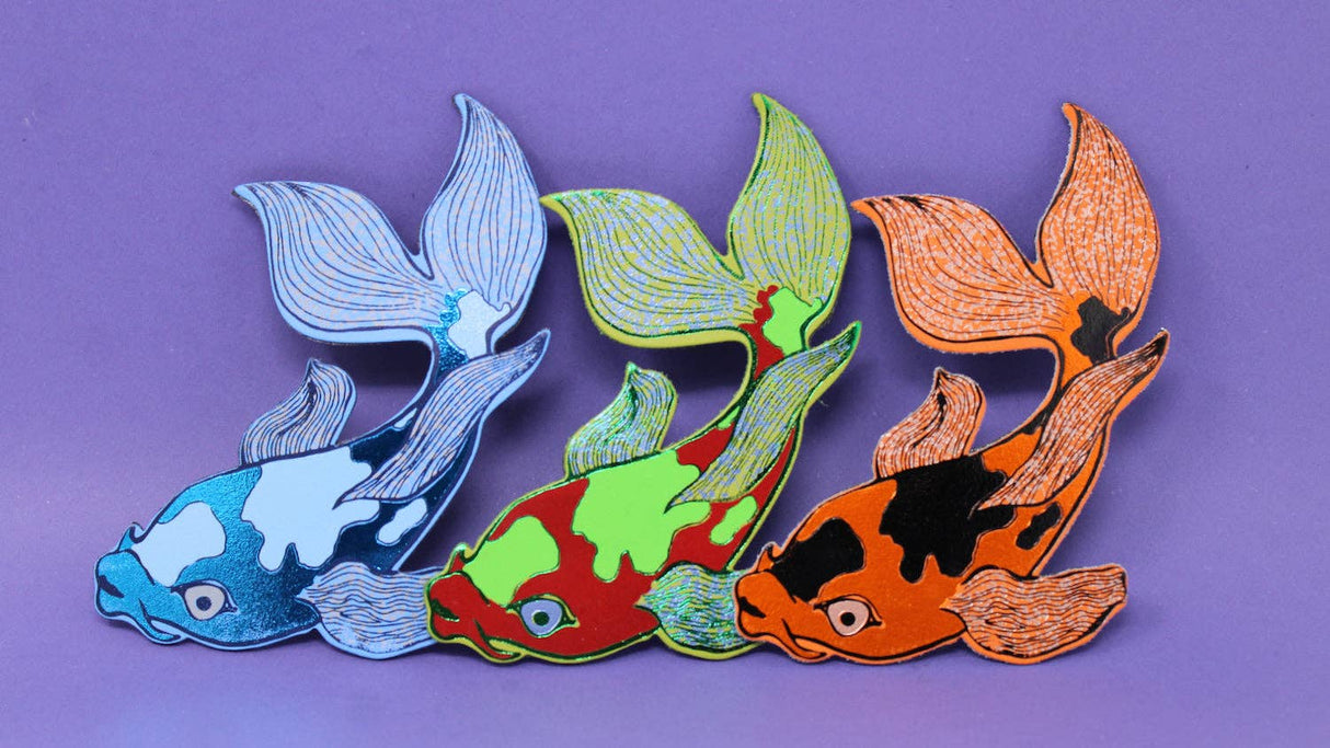 Leather Fish Magnet