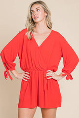 Red Relaxed Romper