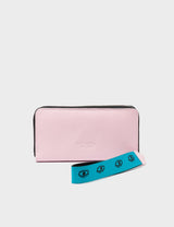 Francis Parfait Pink Leather Wallet - Studs