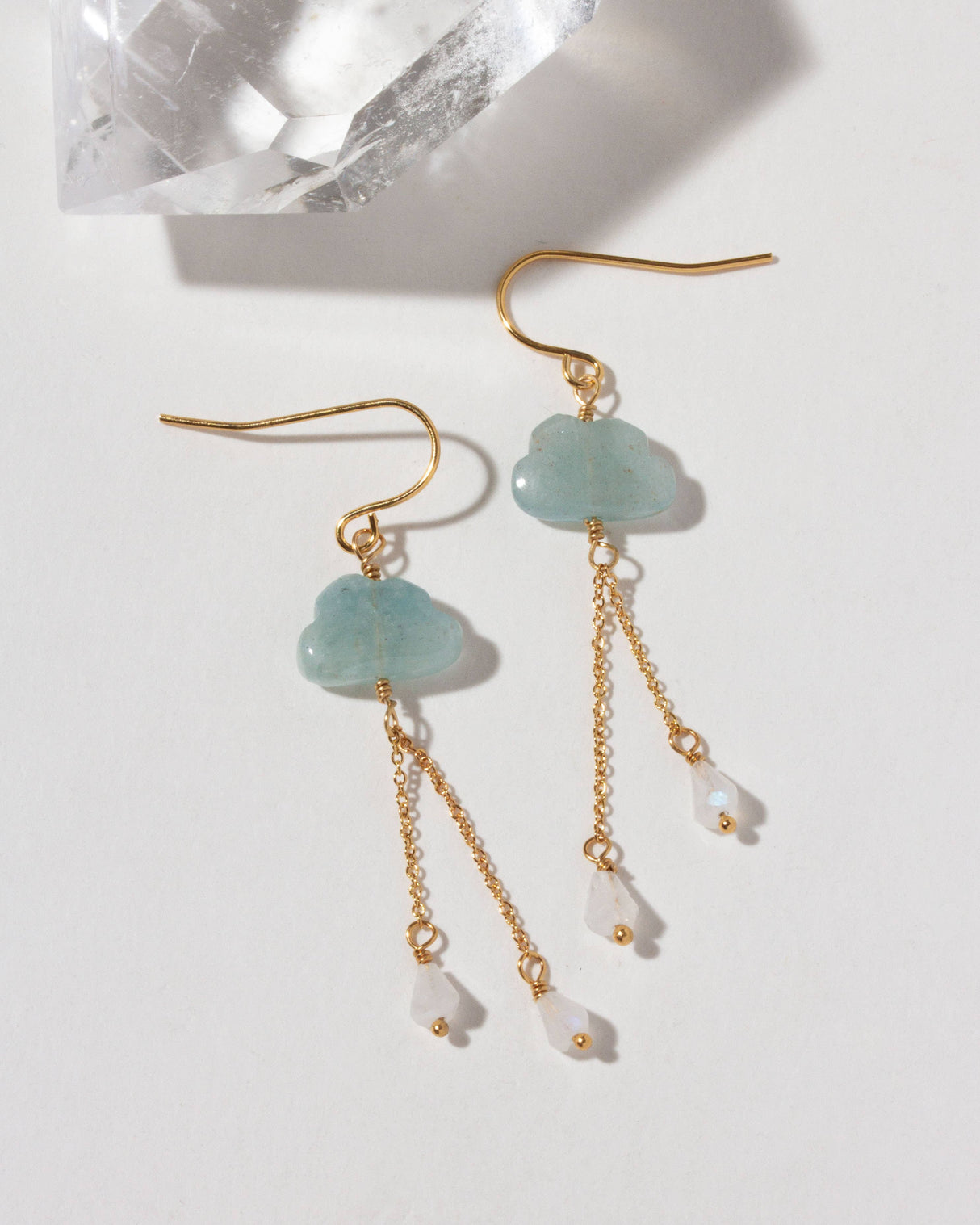 Cloud Nine Gemstone Drop Earring- Aquamarine