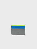 Filium Light Gray Leather Cardholder - Floralia Embroidery