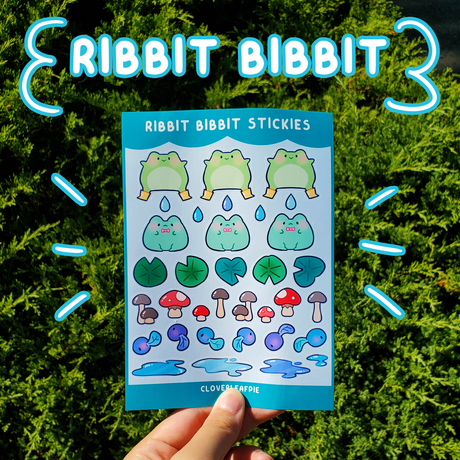 Ribbit Bibbit Vinyl Sticker Sheet