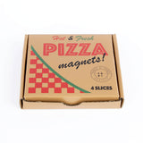 Colorful PIZZA magnets ICONIC packaging s/4