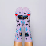 Witchy Mystic Spells Women's Crew Socks - Halloween Outfit