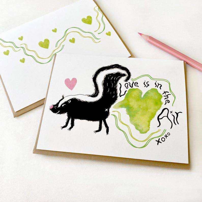 Skunk Love Greeting Card