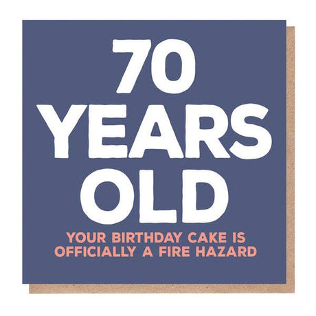 70 Years Old Card Birthday Greeting Card