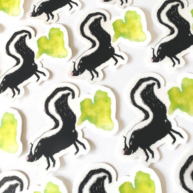 Skunk Heart Vinyl Sticker