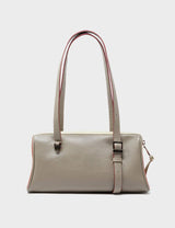 Esther Tuffet Brown Satchel Mini Bag - All Over Eyes Embroidery