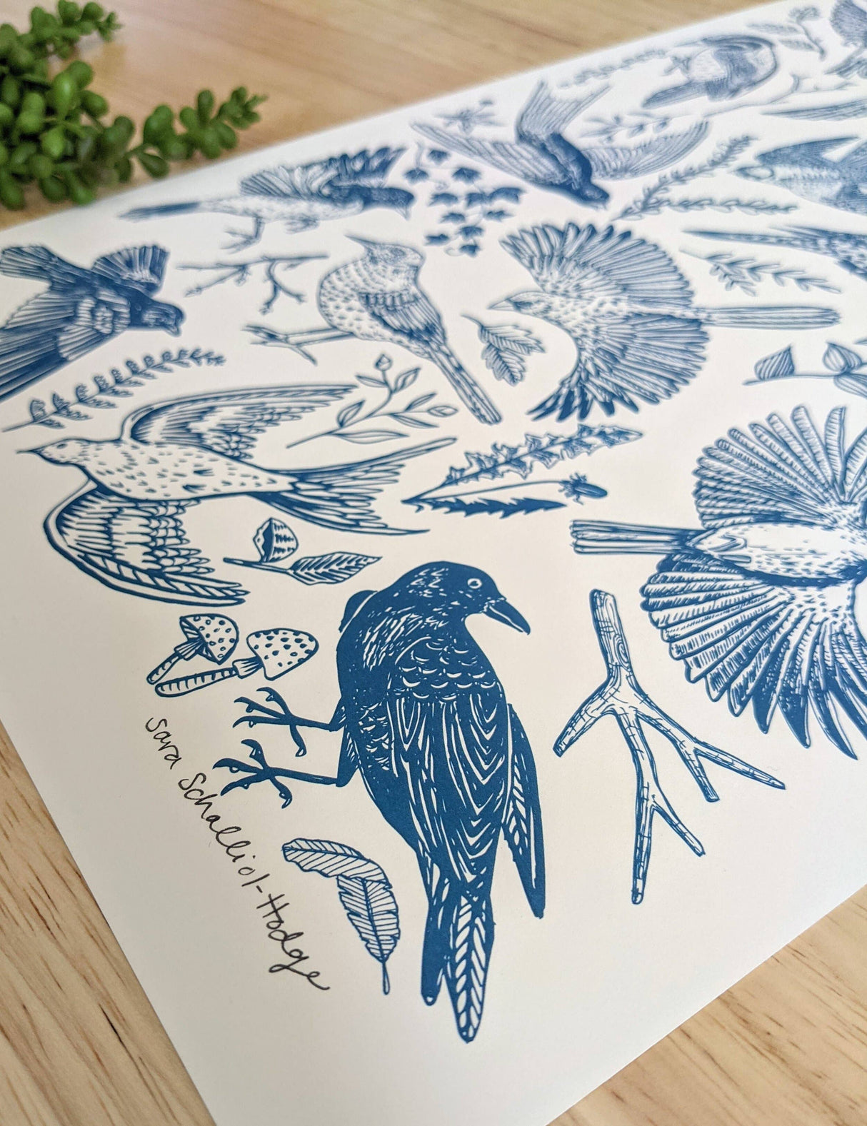 Blue Birds Art Print