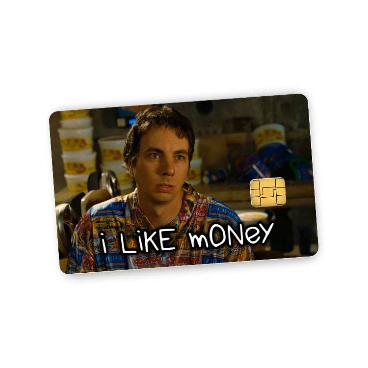 I Like Money Credit Card Sticker