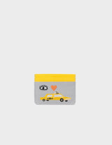 Eye Love New York Embroidery Filium Moonwalk Gray Leather Cardholder