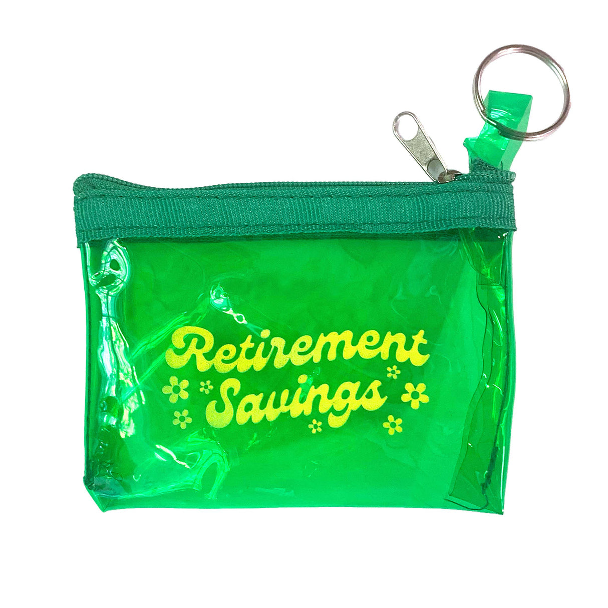 Retirement Savings Keyring Zippered Pouch