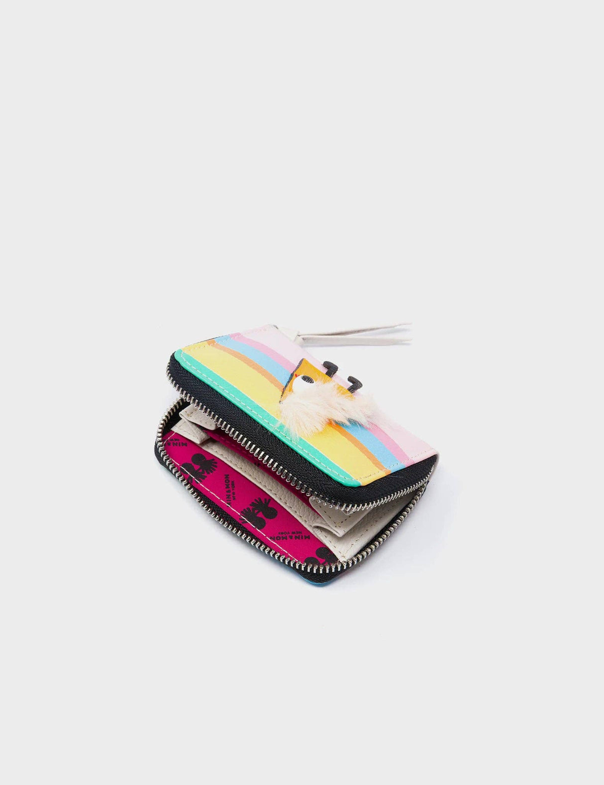 Frodo Cream Leather Zip Around Wallet - Peaky Keeper Applique