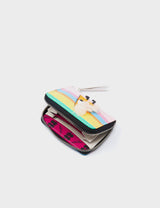 Frodo Cream Leather Zip Around Wallet - Peaky Keeper Applique