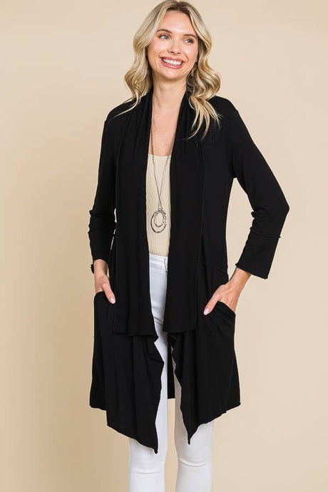 Draped Half Duster Cardigan