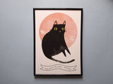 Salem Quote Black Cat Art Print