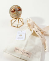 Calcite Sphere Banded Curio with Stand