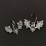 Gothic Bat Huggie Earrings - GT