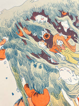 Magical Orange Tree Large Riso Print