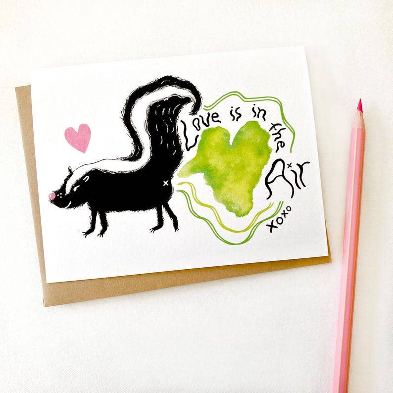 Skunk Love Greeting Card