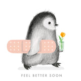 Feel Better Penguin Greeting Card