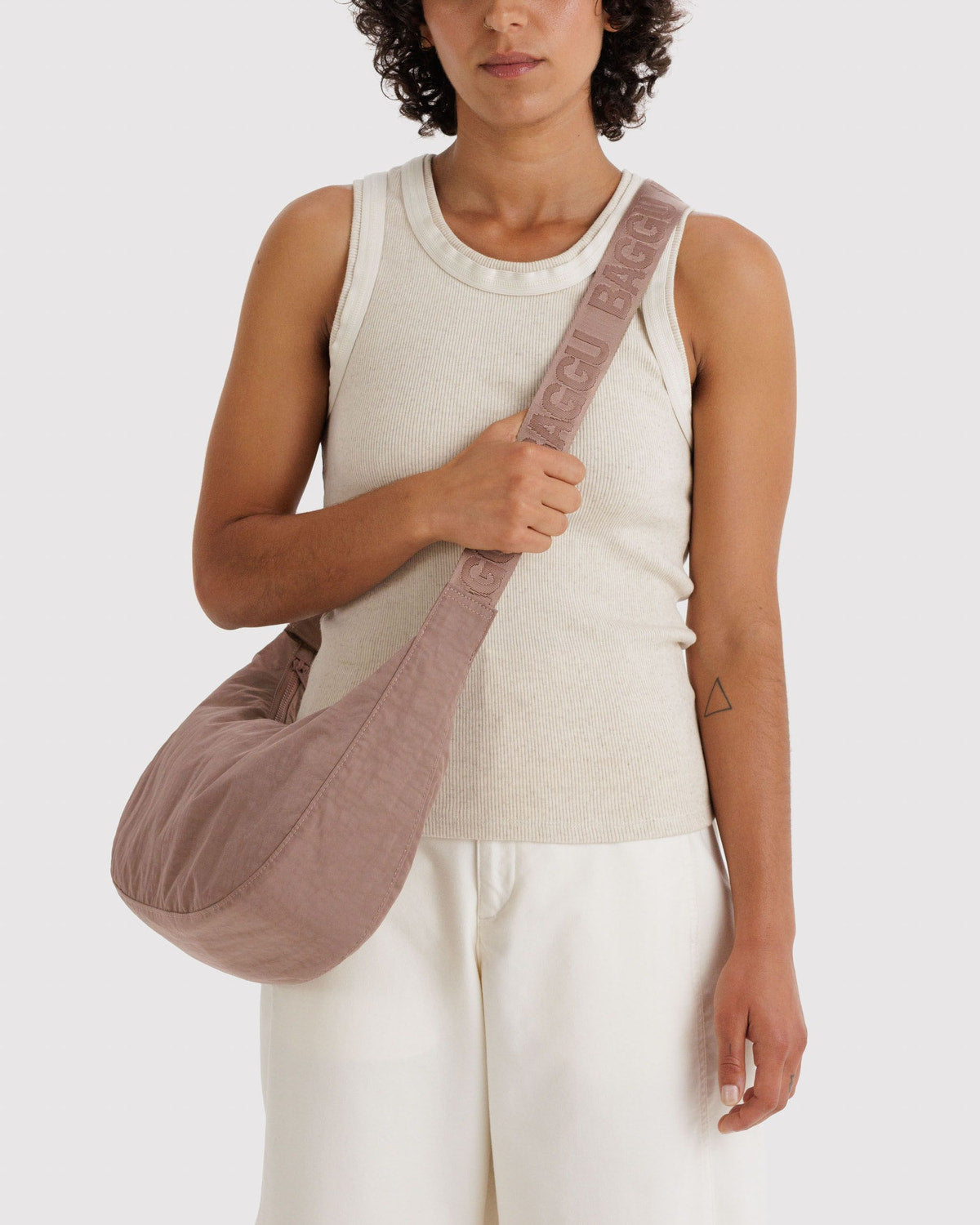Medium Nylon Crescent Bag by BAGGU