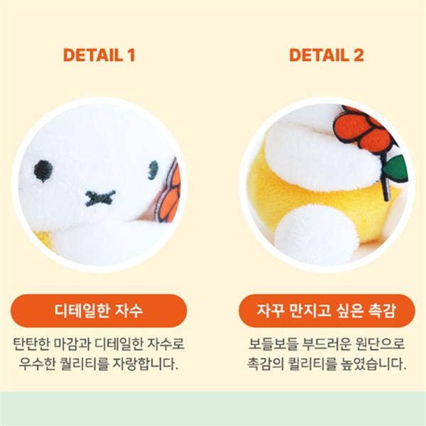Yellow Miffy Flower Mini Backpack Keychain