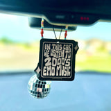 In This Car We Listen to Emo Music Car Air Freshener - Plum