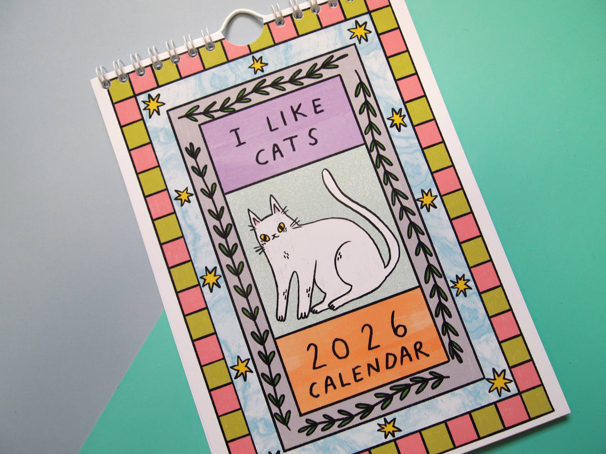 I like Cats 2026 A5 wall calendar