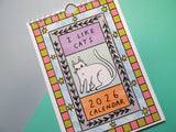 I like Cats 2026 A5 wall calendar