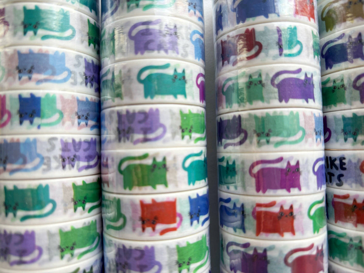 Three Cat Washi Tapes, Decoration Tape, Scrapbooking
