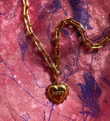 Soft Heart Chain Necklace: Silver / Large