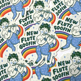 New Flute Goofin' Satyr with Rainbow Sticker