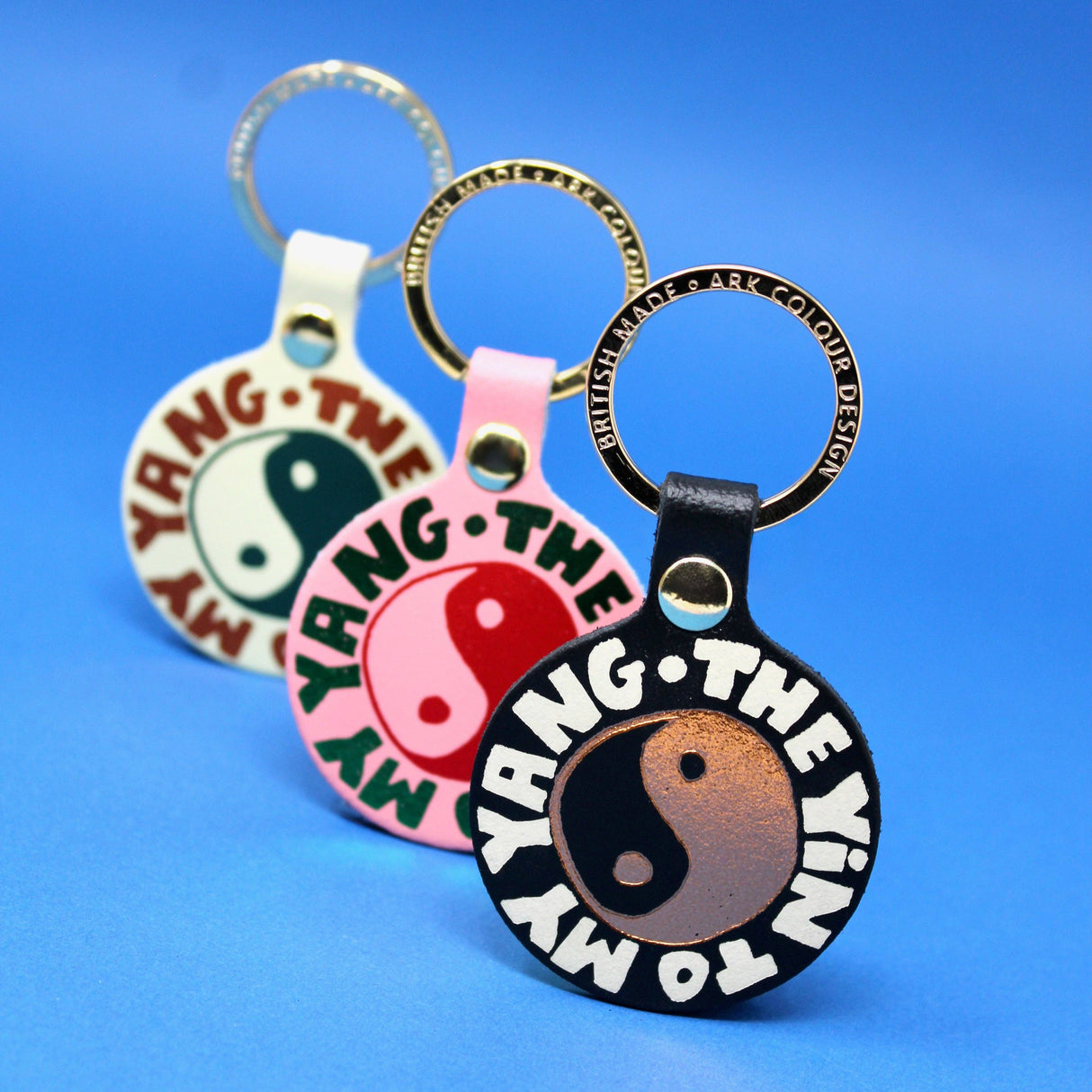Leather Yin and Yang Key Fob