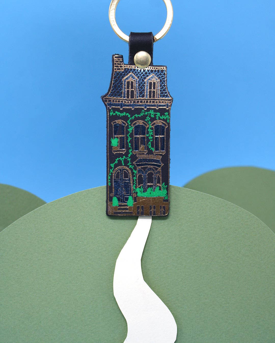 Leather Dolls House Key Fob