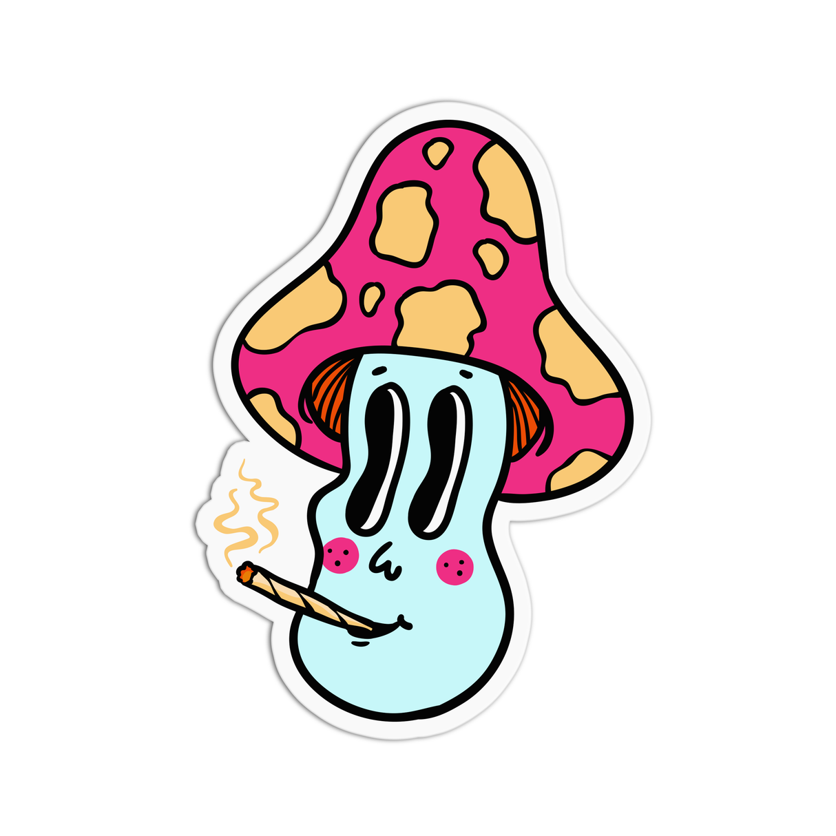 Canna Mushroom Textured Stickers