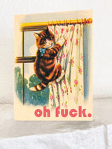 Oh Fuck Kitty Greeting Card
