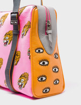 Esther Bubblegum Pink Satchel Bag - Blazing Tiger Print