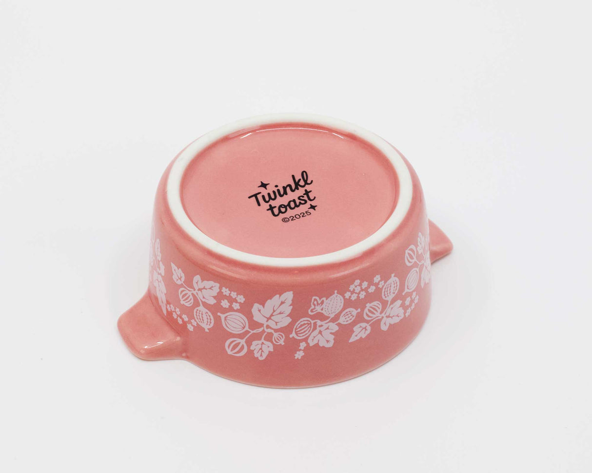 Pyrex-Inspired Gooseberry Casserole Ceramic Trinket Box
